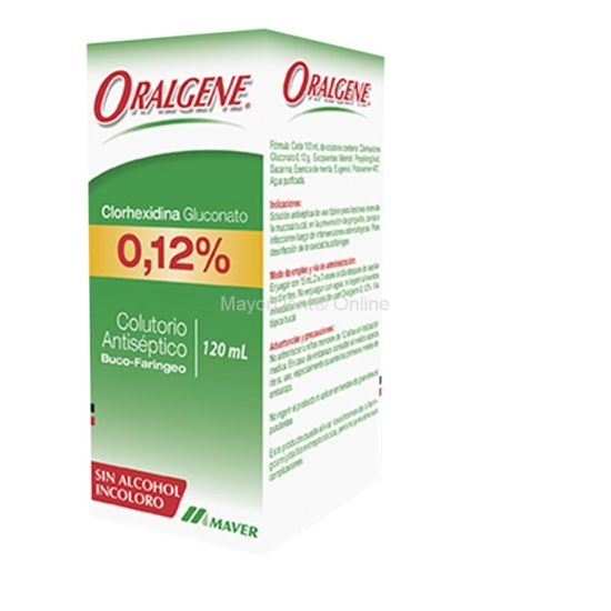 Clorhexidina Oralgene 120 ml, Laboratorio Maver