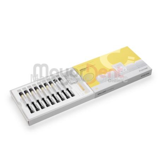 Kit Composite Welcome Brilliant EverGlow (7 jeringas + One Coat 7 Universal 5ml + Acido) Coltene