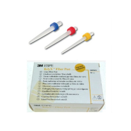 Relyx® Fiber Post, postes de fibra de vidrio, x 10 pernos dif. números, 3M ESPE