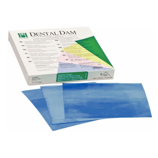 Goma Dique Azul, cort 6×6, por 36 Láminas, Hygenic