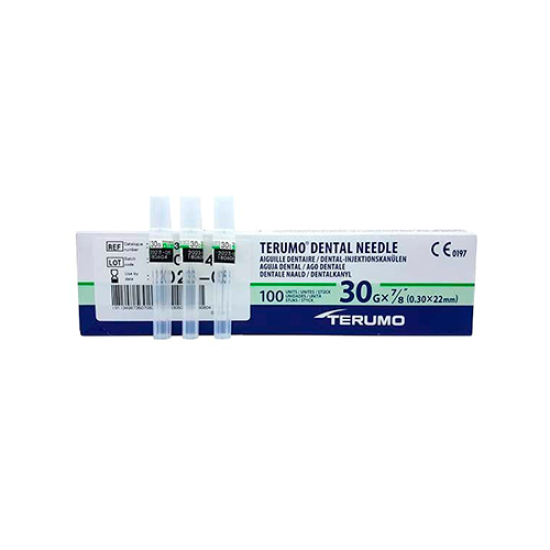 Caja agujas carpule cortas x 100 unidades 30g x 7/8, Terumo