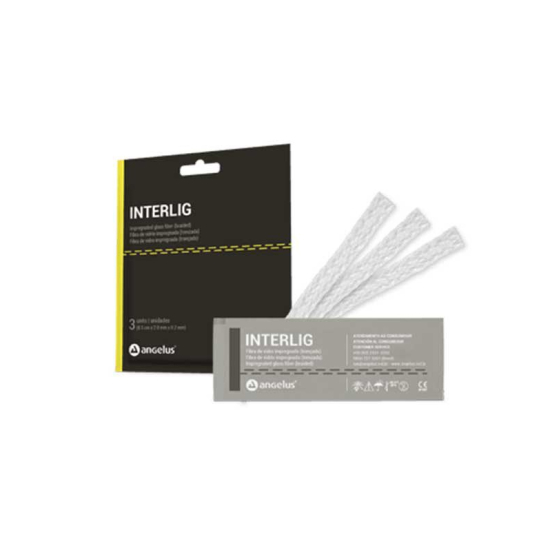 Interlig, Fibra de vidrio trenzada por 3 uds, fotocurable. ANGELUS