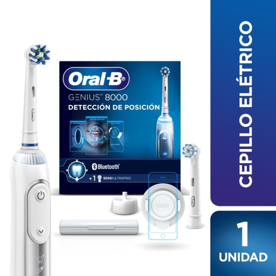 Cepillo de Dientes  Eléctrico Recargable Oral-B Genius 8000 + Cabezales 2 Unidades 1 Kit 