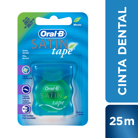 Cinta Dental Satin Tape 25 mts, ORAL B.