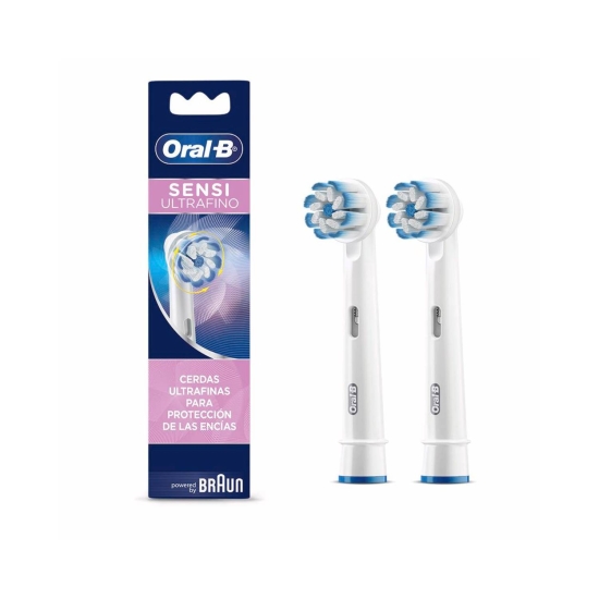 Repuesto cepillo eléctrico sensible ultrafino x 2 unidades, Oral B