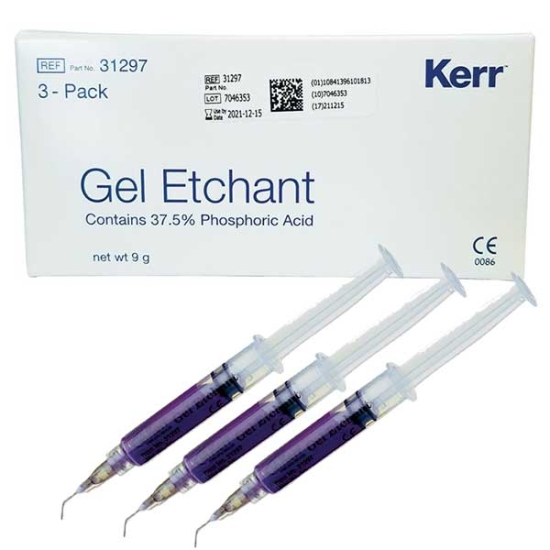 Ácido Ortofosfórico Gel Etchant 37,5%, 3Jerg x 3Grs, Kerr