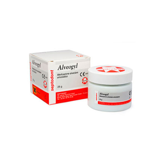 Alveogyl Aposito Alveolar Hemostatico 10 Grs, Septodont.