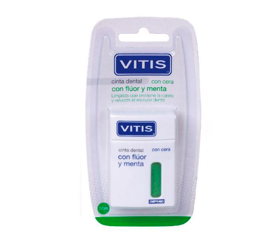 Vitis Cinta Dental Flúor y Menta 50 mts, DENTAID.