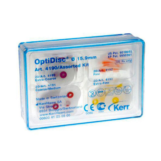 Disco pulido kit Optidisc 15.9mm 80 unid. Kerr