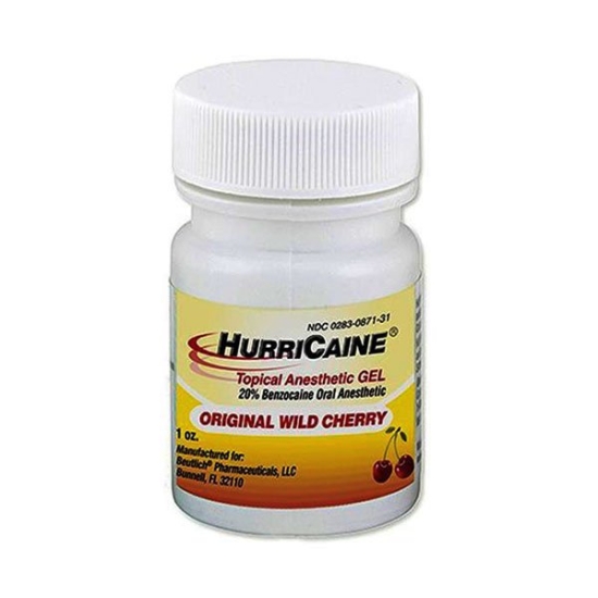 Anestesia Hurricaine gel tópico 20% (Benzocaina) 28 Grs