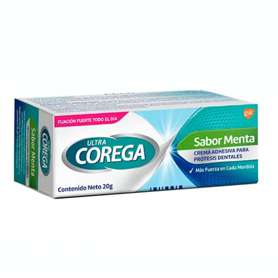 Corega Ultra Adhesivo, Crema 20 Grs Menta.