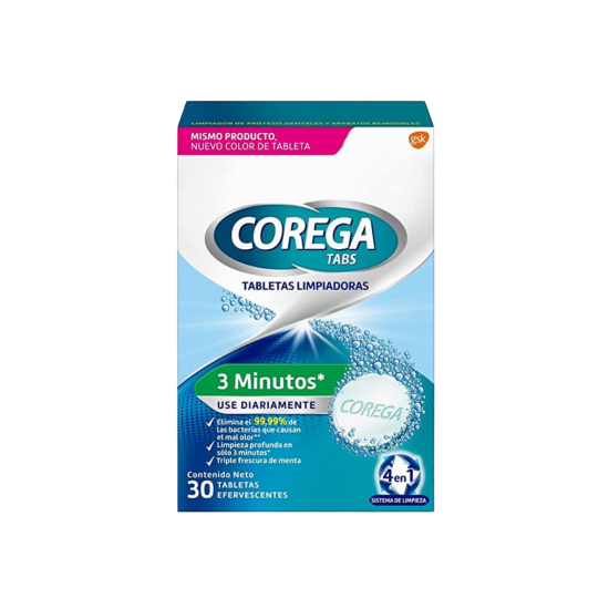Corega Tabletas Limpiadoras x 30 Uds.