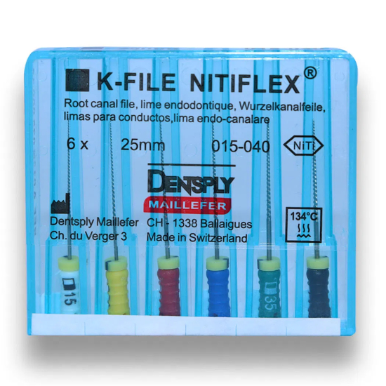 Lima K-File Nitiflex, Dentsply Maillefer.