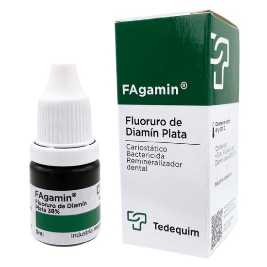 FAgamin Fluoruro de Diamin Plata 38%, 5ml, TEDEQUIM.