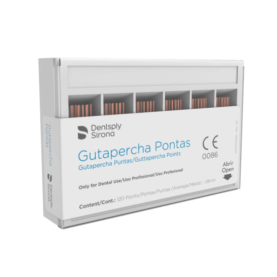 Cono Guttapercha Calibrada, Dentsply.