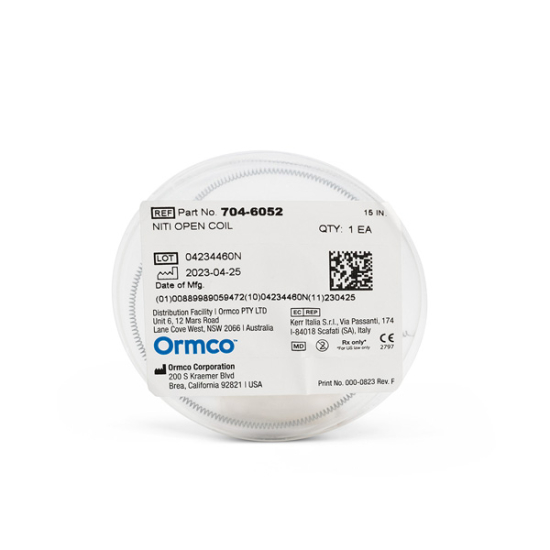 Resorte Niti Open Coil 011x030 Rollo 15 In, ORMCO.
