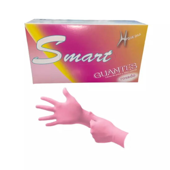 Guantes Smart Nitrilo Rosados s/Polvo x 100 Uds.