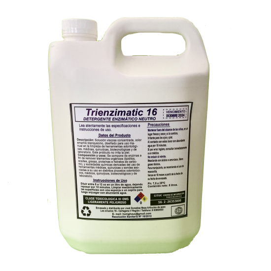 Detergente Enzimático Neutro Trienzimatic 16 Bidon 5 litros