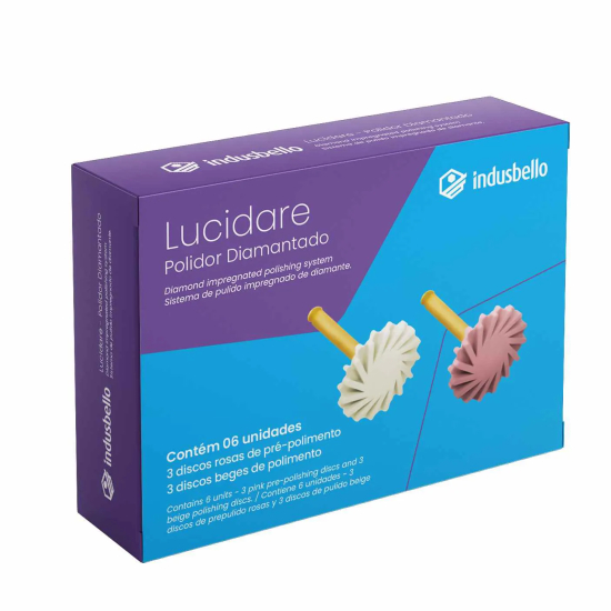 Pulidor Diamantado Lucidare, 3 Discos Rosa + 3 Beige, INDUSBELLO.