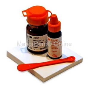 3M™ Vitrebond™ Ionomero de Vidrio 9 g polvo y 5,5 ml líquido, cuchara y block de mezcla