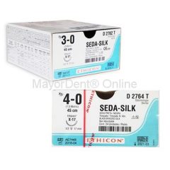 Sutura seda negra trenzada X-17, Ethicon