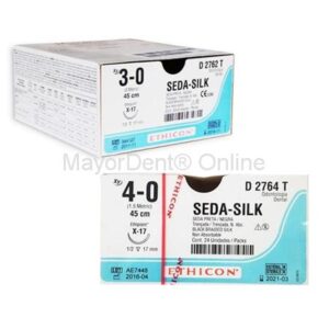 Sutura seda negra trenzada X-17, Ethicon