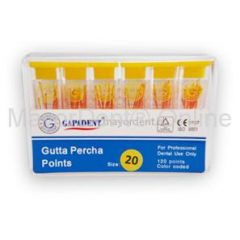 #20 Conos Gutapercha, Punta de Color, Gapadent