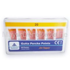 #20 .04 Conos Gutta Percha Taper, FKG