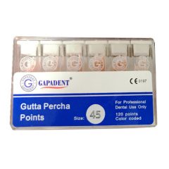 #45 Conos Gutapercha, Punta de Color, Gapadent