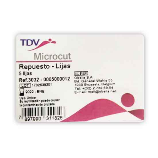 Repuesto de Lijas, Microcut por 5 unidades, TDV