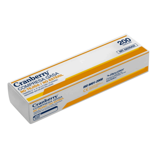 Gasas Cranberry x 200 Unidades Medida 5×5