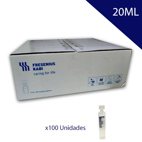 Suero Fisiologico 20cc caja con 100 ud