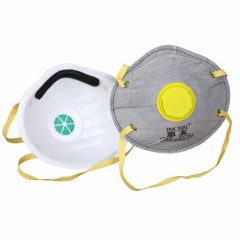 Pack 5 Mascarillas KN95 Gris c/ filtro y elastico amarillo