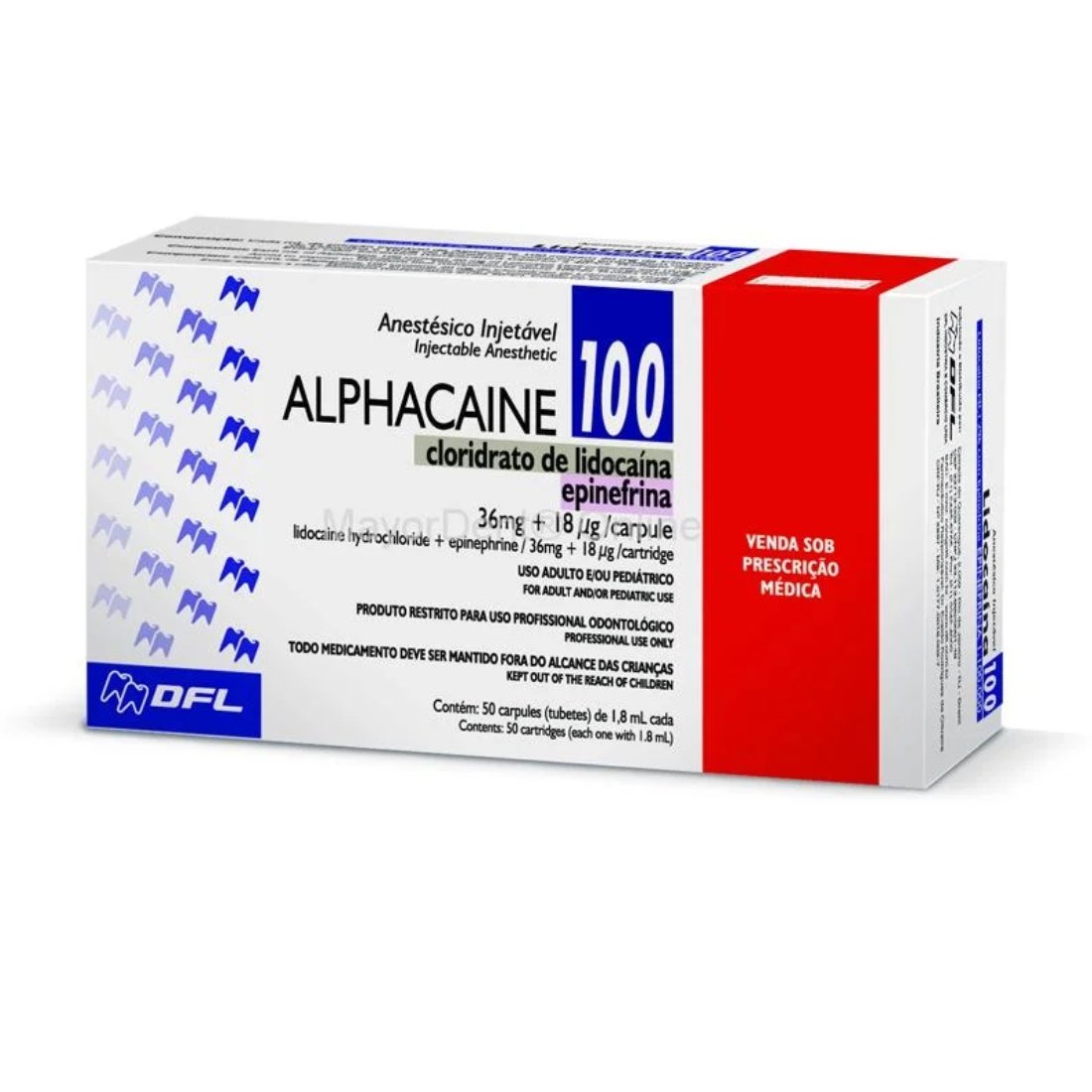 Anestesia Alphacaina 2%, Laboratorio Maver