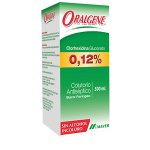 Clorhexidina Oralgene 500 ml. Laboratorio Maver