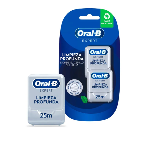 Cinta Dental Expert Prosalud, 2 uds Menta 25 metros, ORAL B