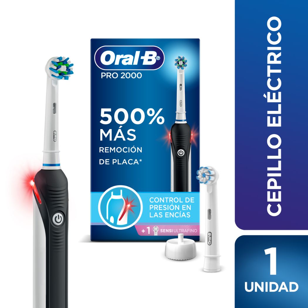 Cepillo De Dientes Eléctrico Recargable + Cabezal Sensi Ultrafino Oral-B Pro  2000 Sensi Ultrafino 1 Kit – MayorDent Líderes en el Mercado Odontológico –  Insumos, Materiales y Equipamiento dental