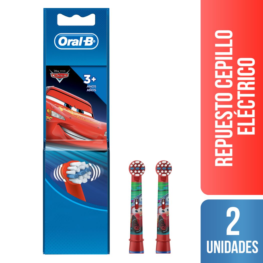 Cabezales De Repuesto Para Cepillo de dientes Eléctrico Oral-B Disney Pixar  Cars 2 Unidades – MayorDent Líderes en el Mercado Odontológico – Insumos,  Materiales y Equipamiento dental