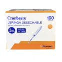 Jeringas Desechables 3cc Caja 100 Uds, Cranberry.