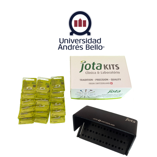 Kit Piedras y Fresas Prótesis Dentomaxilar 4to año, UNAB 2025 x 8 Uds + Fresario JOTA SUIZA.