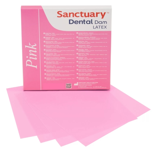 Goma Dique Rosa 5x5 (52 uds) Menta Medium (0.20mm) SANCTUARY