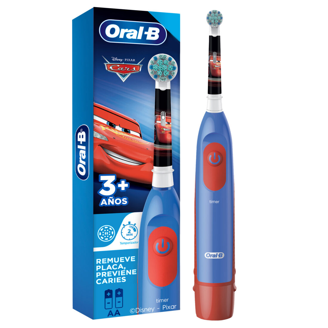 Cepillo Eléctrico Bateria Disney Cars +3 años, Oral B