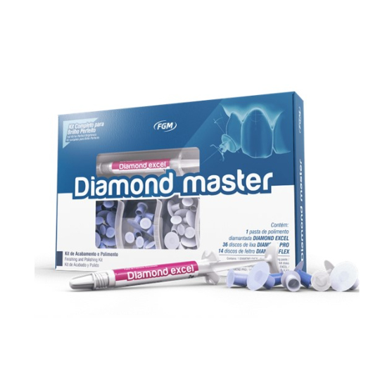 FGM Kit Diamond Master 1 Diamond Excel+36 Discos Lija+14 Disco Fieltro