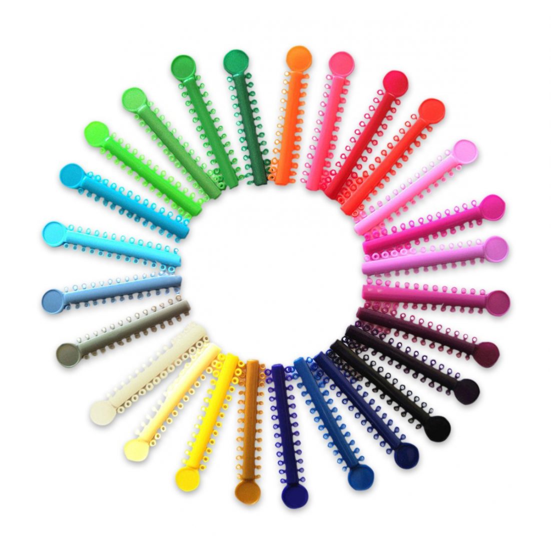 Ligadura en Modulos x46 (1012 anillos) diferentes colores, OrthoMetric