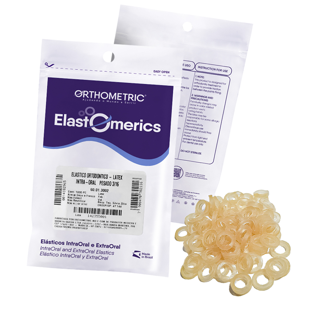 Elastico Extraoral 1/2 x100 unidades, OrthoMetric