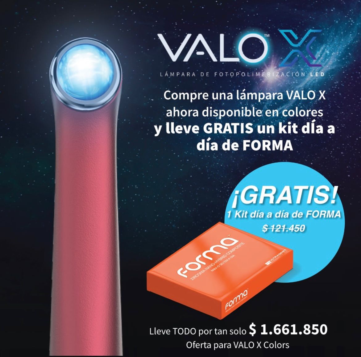 Lampara Valo X, Diferentes colores, UltraDent - Imagen 2