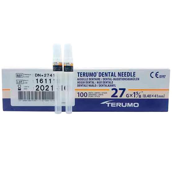 Agujas Largas 27g x 1 5/8 x 100uds, Terumo