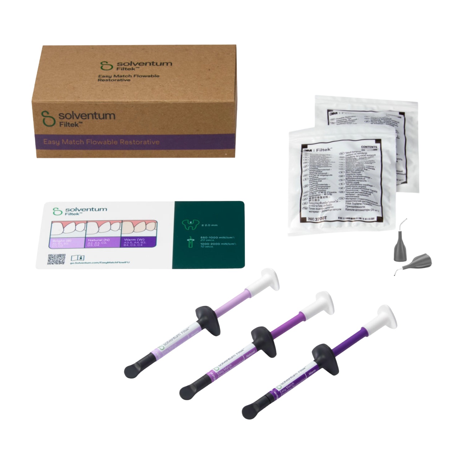 Filtek Easy Match Flow, Kit 3 Jeringas + 40 Puntas, Solventum - Imagen 2